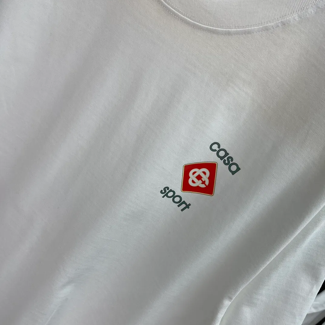 Casablanca Classic Series T ， ， 。 ， Classic ， In Stock ！ ：White Black Size：S M L XL XXL